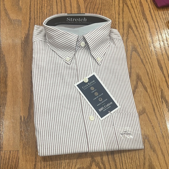 Club Room Other - Club Room Men's White and Gray Striped Dress Shirt